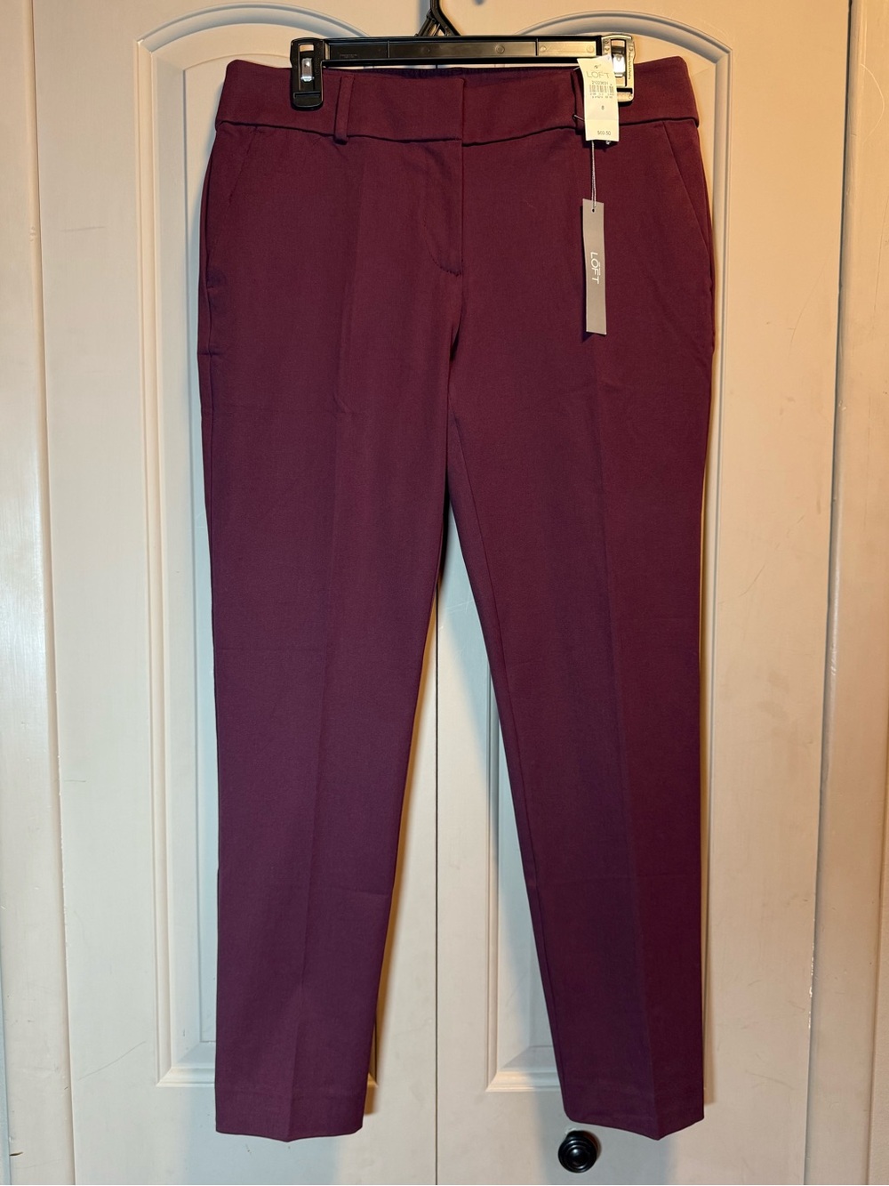 LOFT Marisa Ankle Pants - Berry Plum